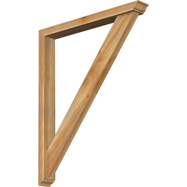 Ekena Millwork Traditional Traditional Rough Sawn Bracket w/ Offset Brace, Western Red Cedar, 4"W x 32"D x 40"H BKT0402X32X40TRA01RWR - main